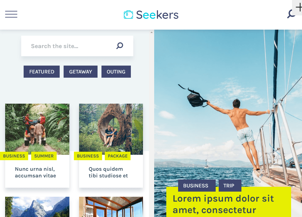 Seekers - быстрая стильная тема для WordPress