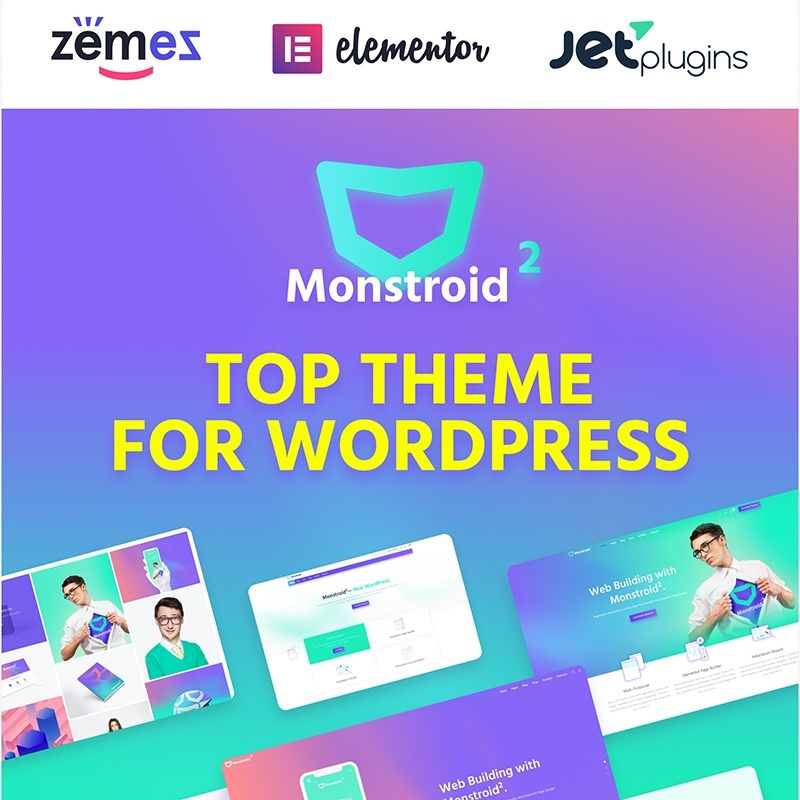 Monstroid2 - многоцелевой WordPress шаблон